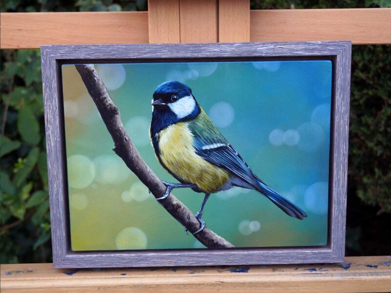 'Great Tit' Acrylic Painting
