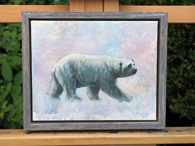'Polar Bear' Acrylic Painting