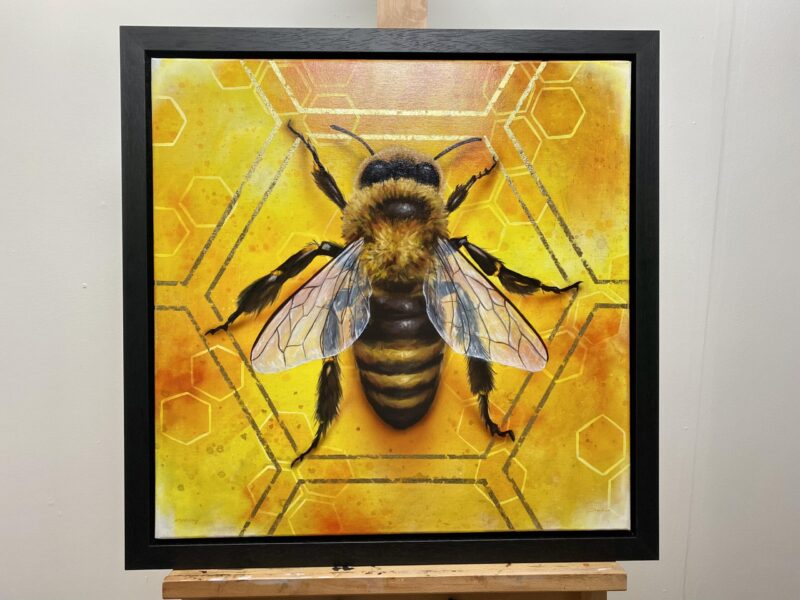 387332578_6841817375938890_4470296585401033187_n 'Bee Happy' Original Acrylic Painting