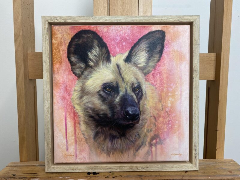 'Rosy Glow' Acrylic Painting