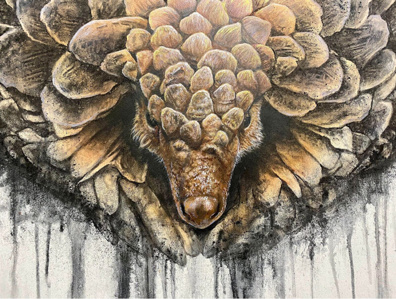 pang 3 'Emergence' Original Charcoal & Acrylic